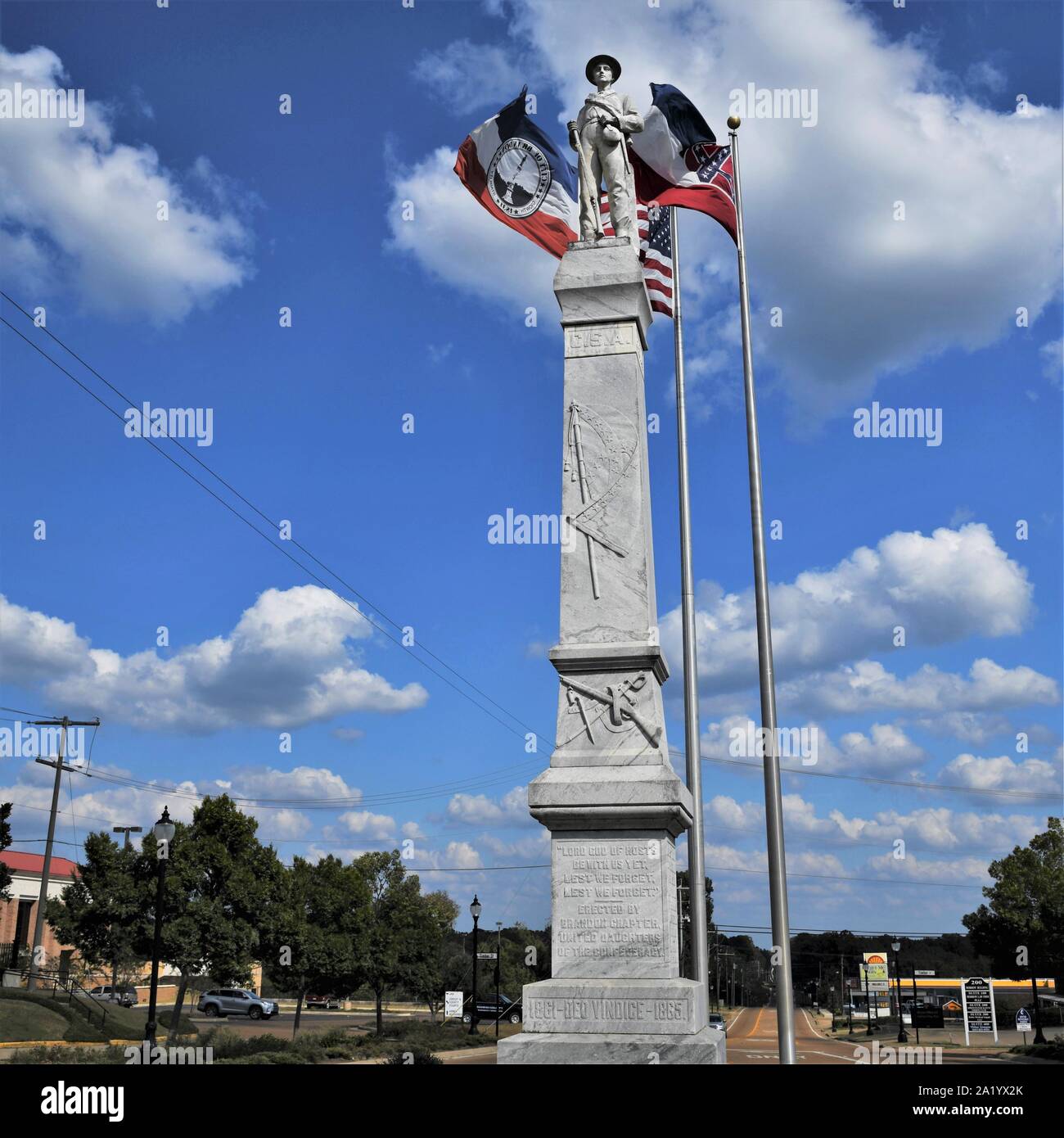 The Confederate Statue on the square in Brandon, Mississippi Stock Photo Alamy