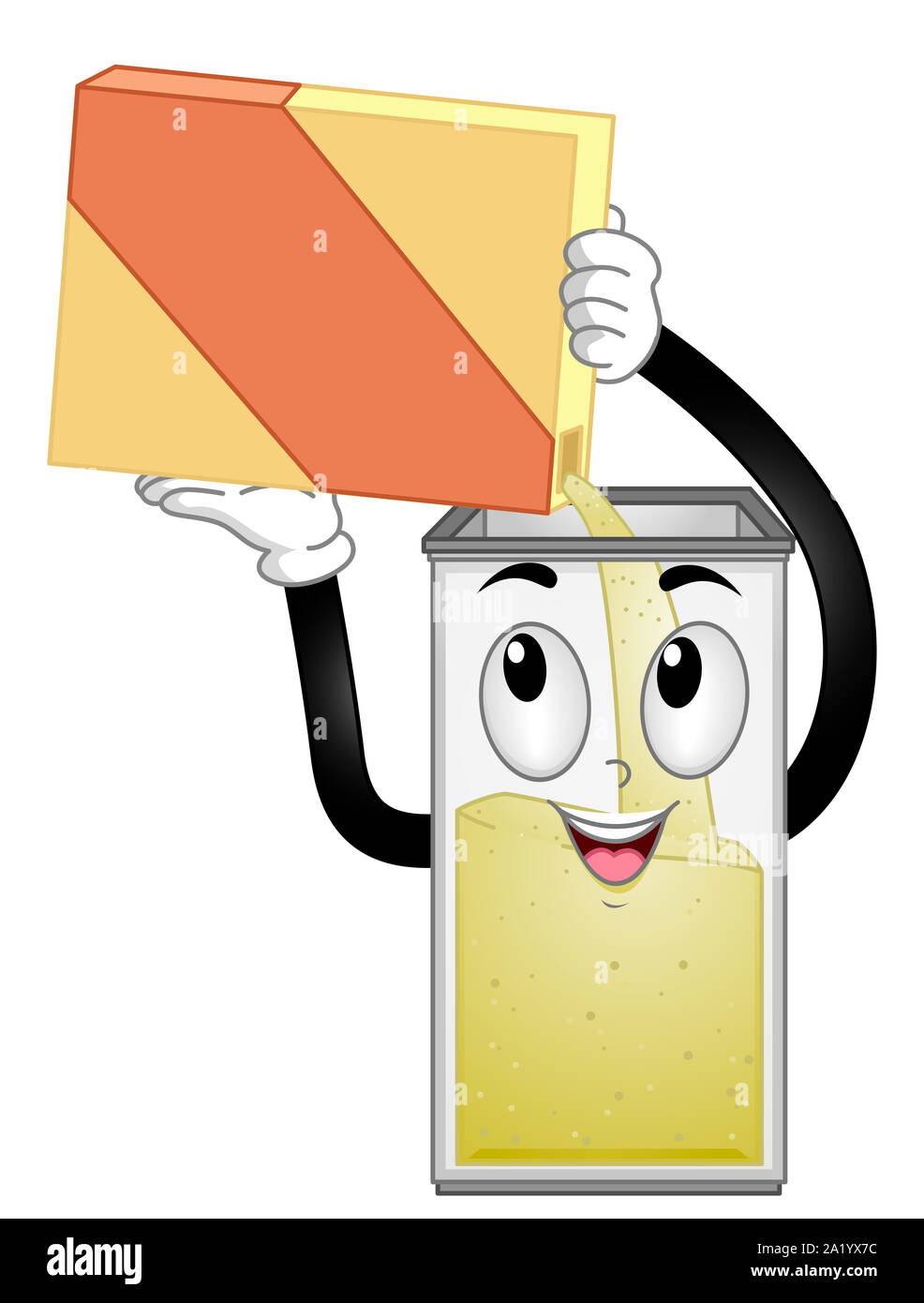 Cargo Container Maskcot Illustration of a Container Mascot Holding a Box Filling Itself Stock ...