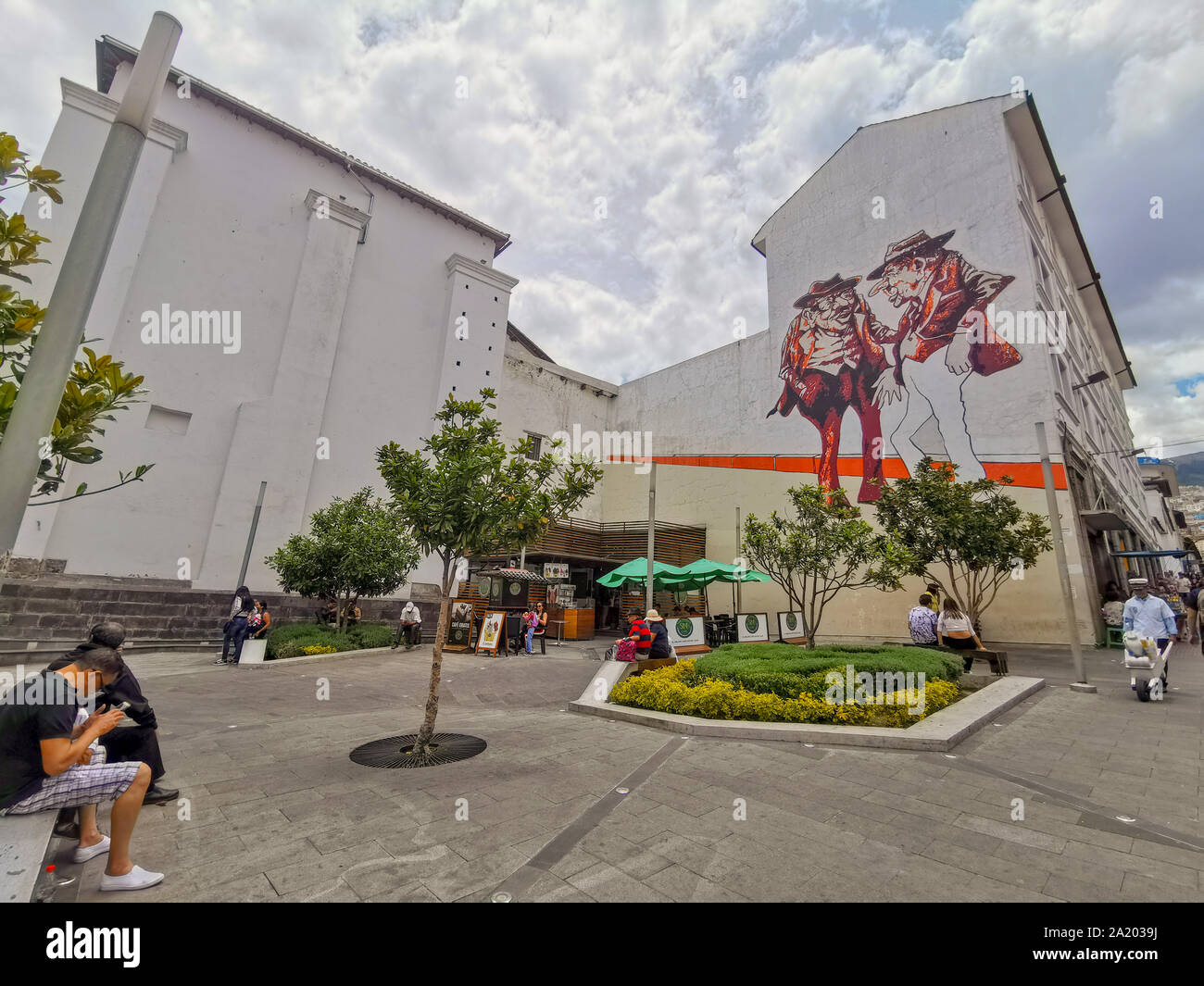 Quito, Ecuador, September 29, 2019: View of the historic centre of