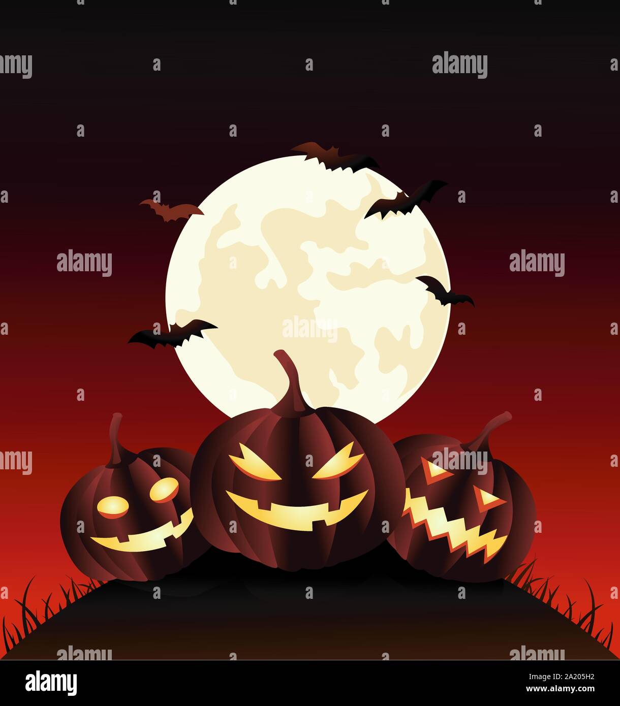 Halloween Background vector illustration Stock Vector Image & Art - Alamy