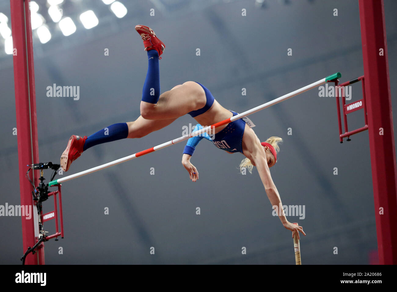 Doha, Qatar. 29th Sep, 2019. Sandi Morris of the United States competes
