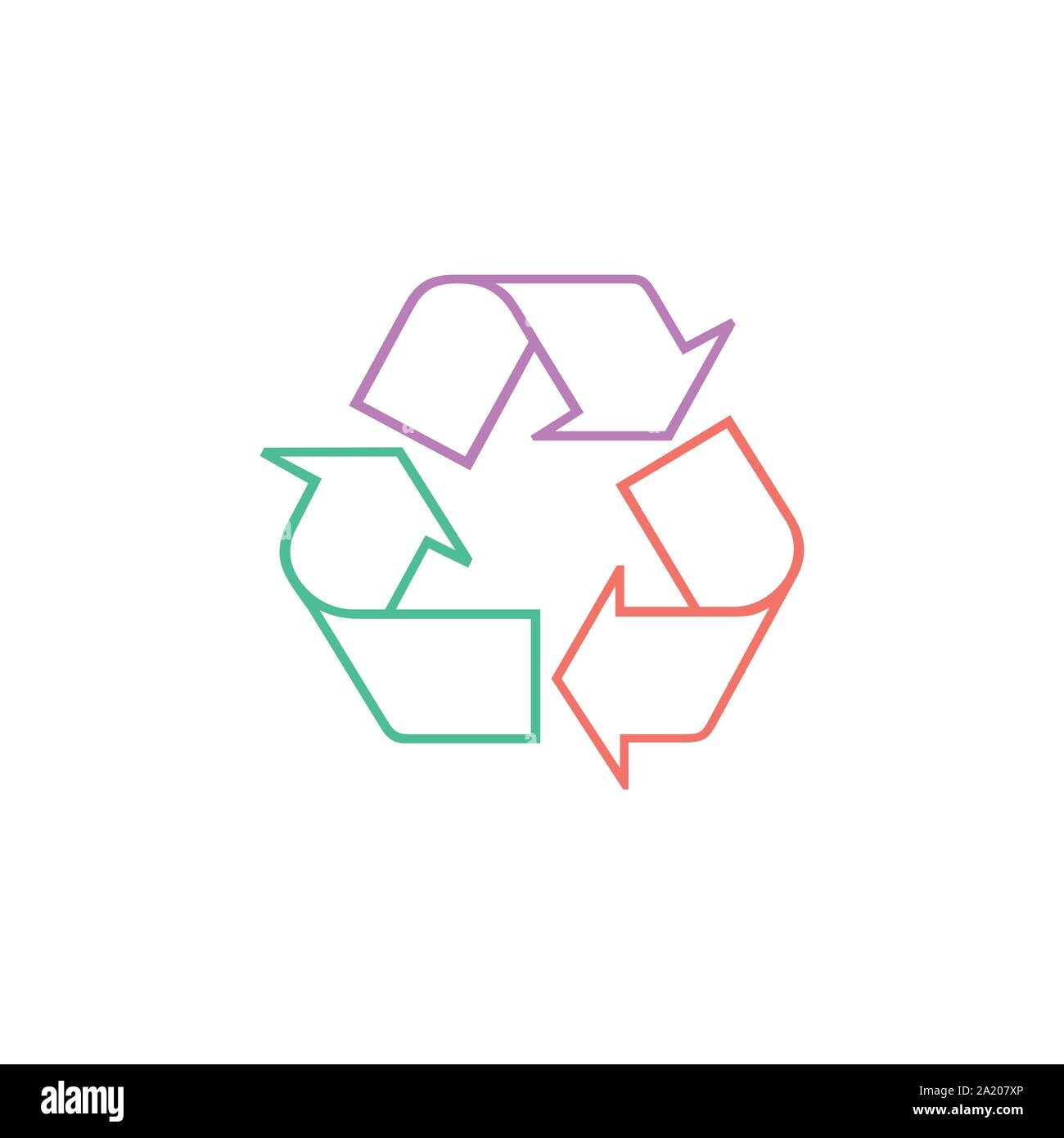 Green triangular eco recycle icon, vector illustration isolated on ...