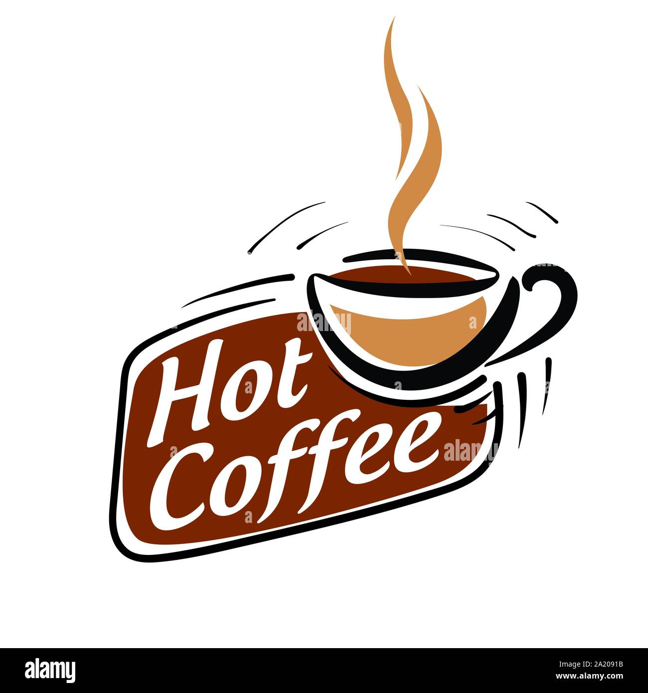 Coffee logo. Vector illustration on white background Stock Vector Image ...