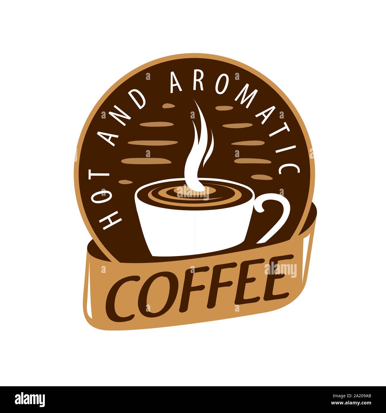 Coffee logo. Vector illustration on white background Stock Vector Image ...