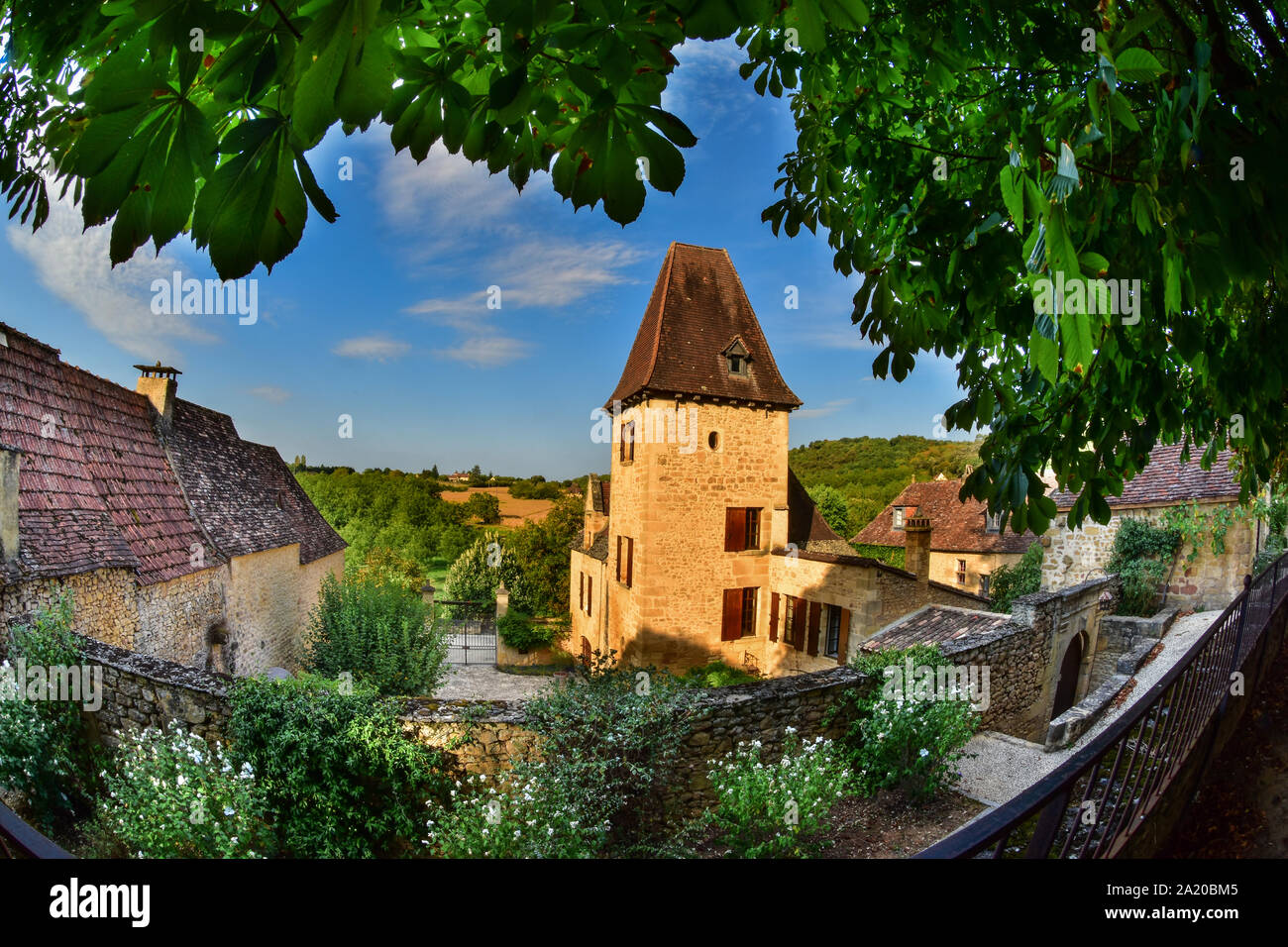 Montfort, Dordogne, Dordogne Valley, Périgord, Aquitaine, France Stock Photo