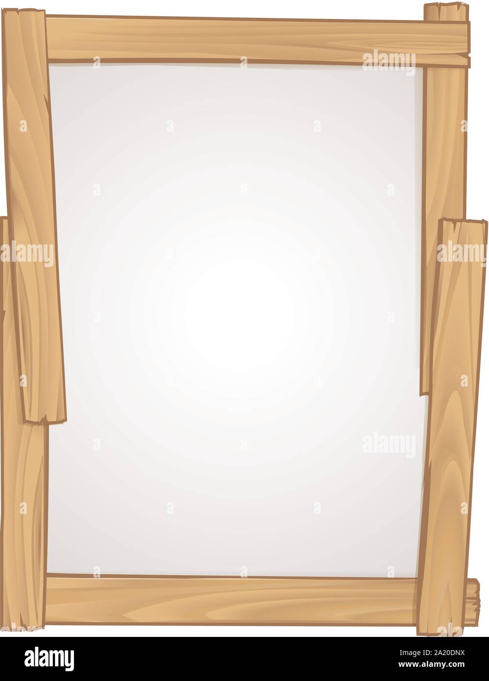 Wood Frame Sign Background Design Element Stock Vector