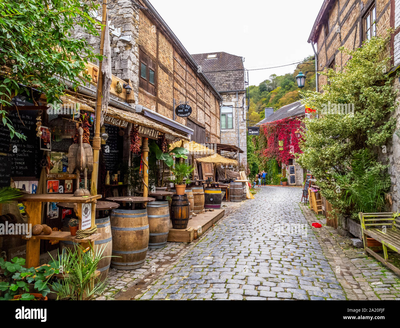 Durbuy Belgium September 26 2014 Beautiful Autumn Streetscape In Durbuy The Smallest City Of The World Province Of Luxembourg Belgium Stock Photo Alamy