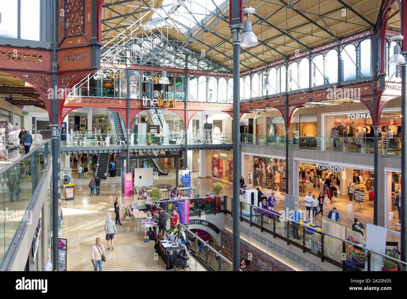 Interior courtyard of The Market Place Shopping Centre, Knowsley Street,  Bolton, Greater Manchester, England, United Kingdom Stock Photo - Alamy