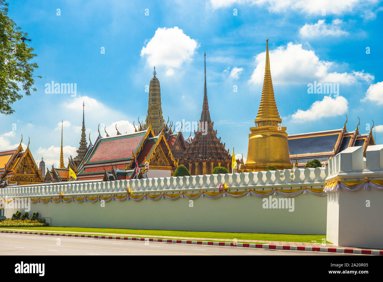 grand palace and Wat Phra Kaeo in bangkok, thailand Stock Photo