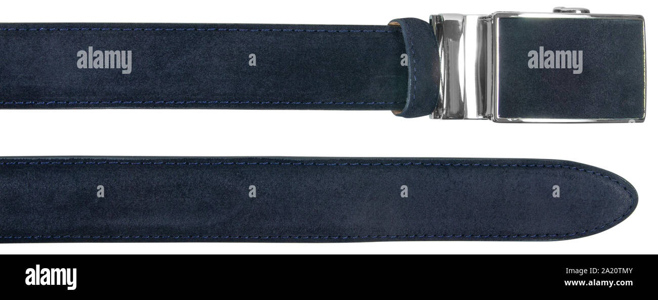 Parts of mens belt with automatic Buckle isolated on white background