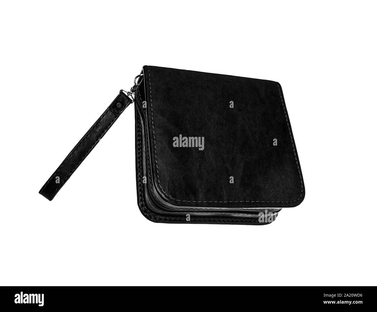Leather purse isolated on white background Stock Photo - Alamy