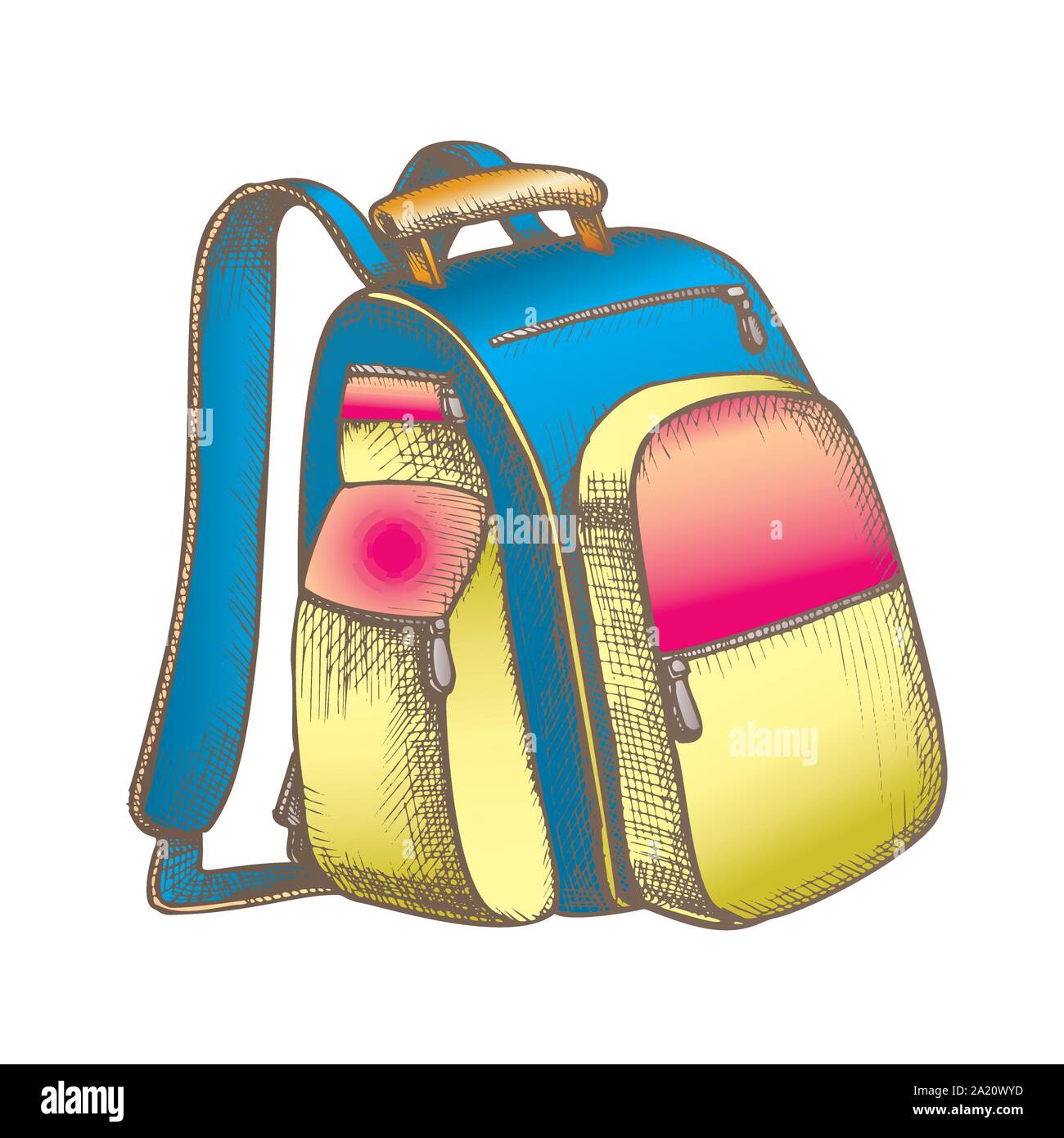 Modern Tourist Backpack Suitcase Color Vector Stock Vector Image & Art