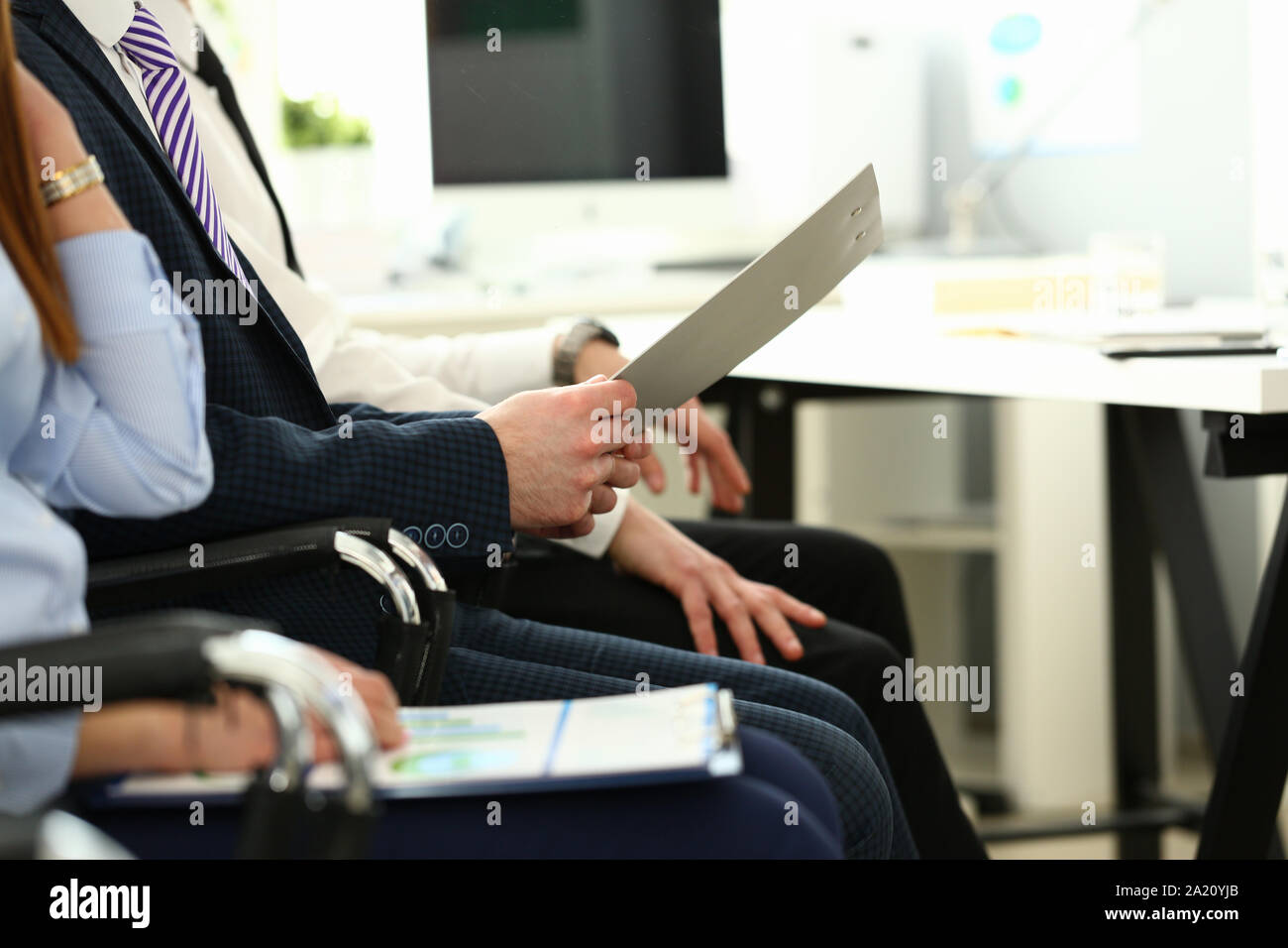 Hardworking colleagues in office Stock Photo