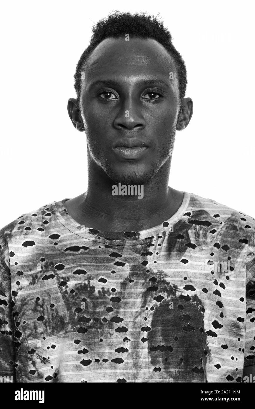 Portrait close up shot african Black and White Stock Photos & Images ...