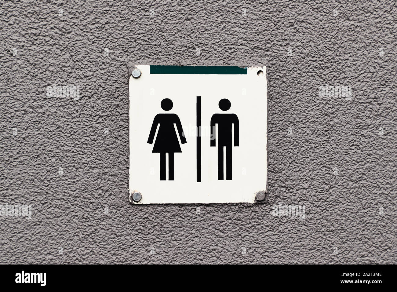 Toilet signs for male and female Stock Photo - Alamy