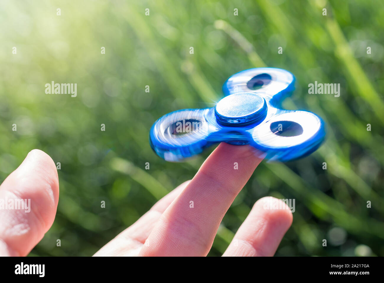 Hype about Fidget Spinner Stock Photo