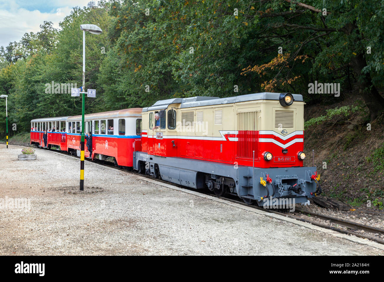 Budapest, Hungary 09 29 2019 Children’s Railway in Budapest, Hungary