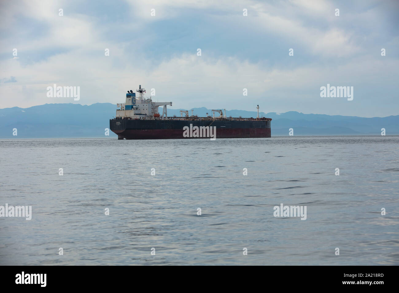 Tanker Ship on the sea Stock Photo