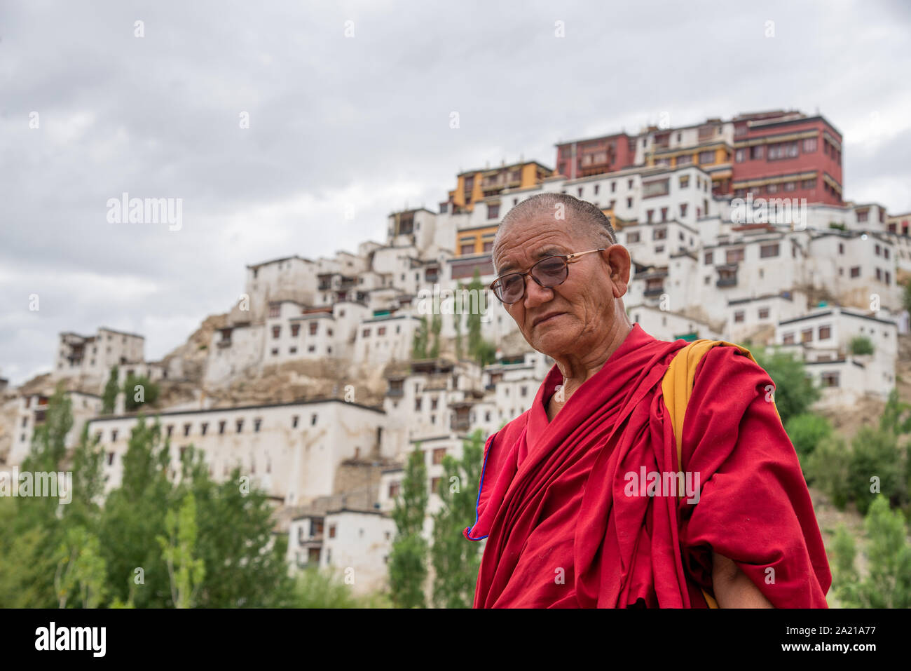 view at Thiksay monastery in Ladakh, India Stock Photo