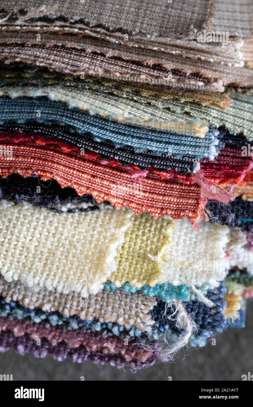 Upholstery materials and equipment, various materials Stock Photo Alamy