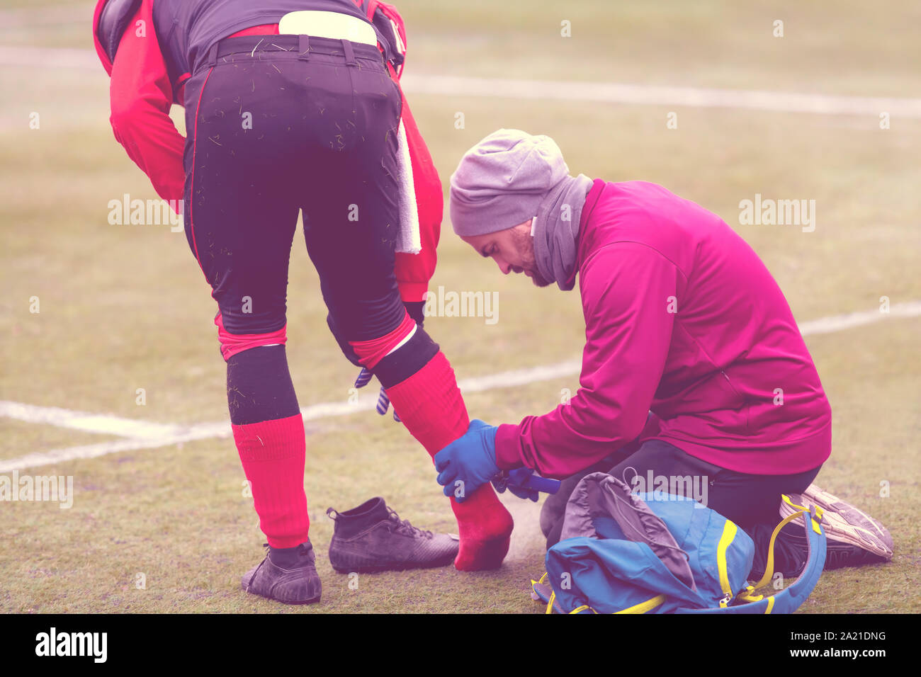 Football pain relief spray hires stock photography and images Alamy