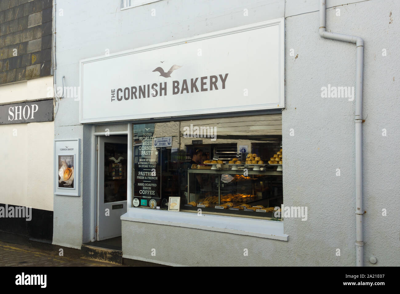 The Cornish Bakery shop on Olivers Quay an award winning outlet for traditional Cornish pasties