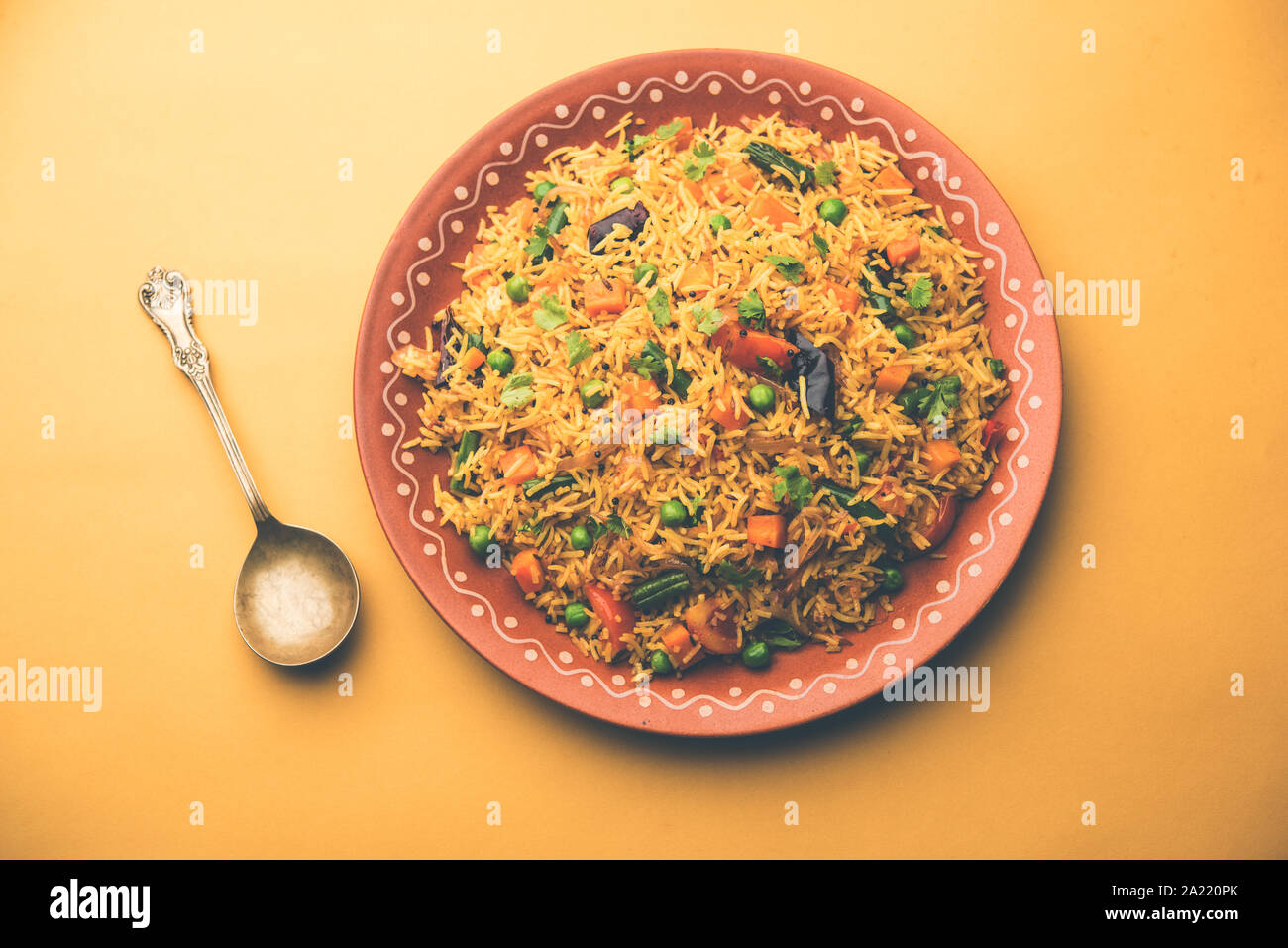 Tawa Pulao/Pulav/Pilaf/Pilau is an Indian Street Food made using basmati rice, vegetables and