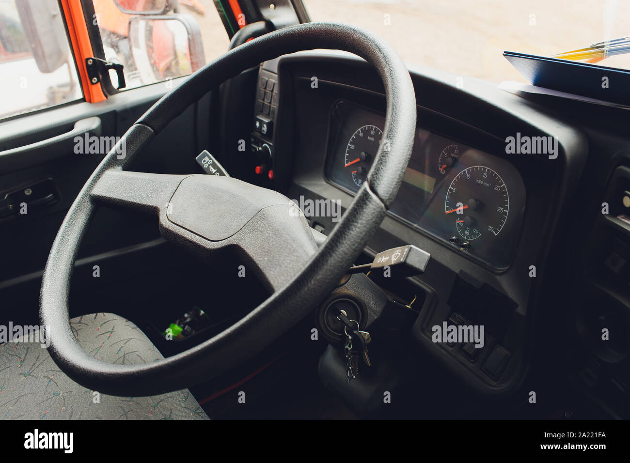 Inside truck cabin view hi-res stock photography and images - Alamy
