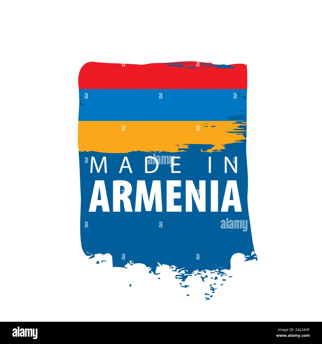 Armenia flag, vector illustration on a white background Stock Vector ...