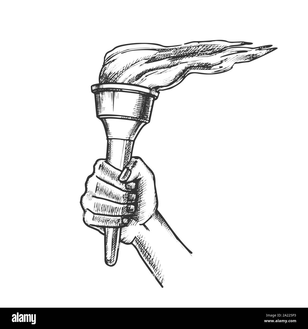 Fire torch clipart Black and White Stock Photos & Images - Alamy