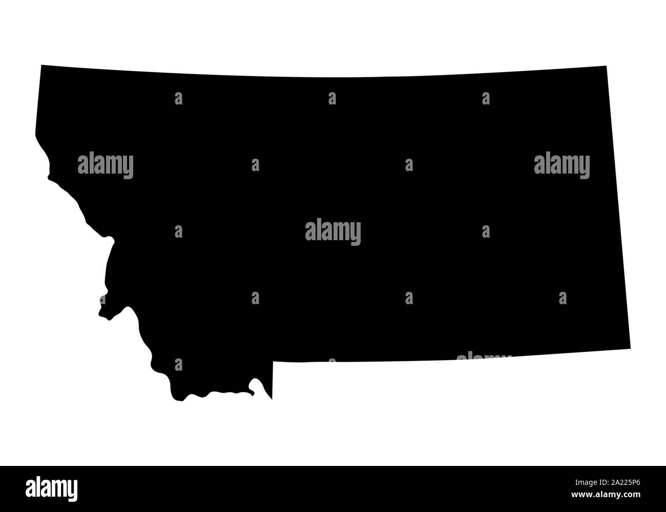 Montana State silhouette map Stock Vector Image & Art - Alamy