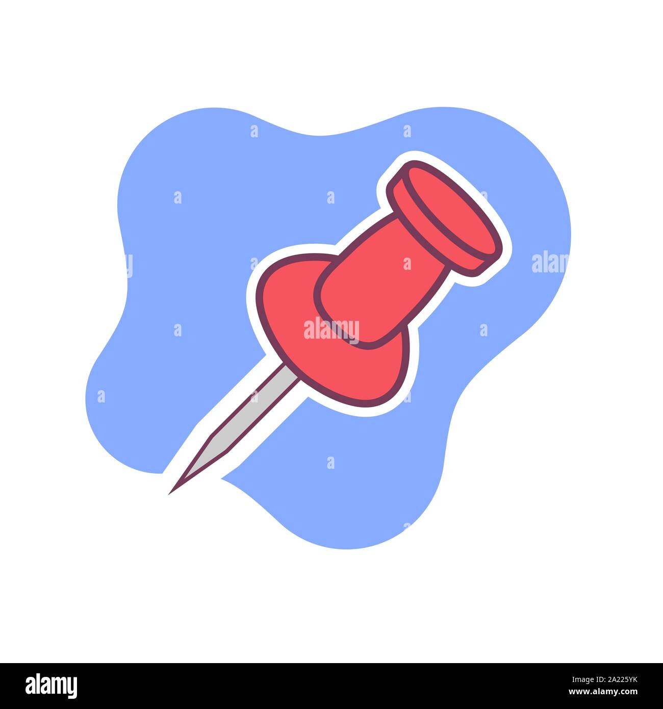 push pin icon vector illustration. Stock Vector