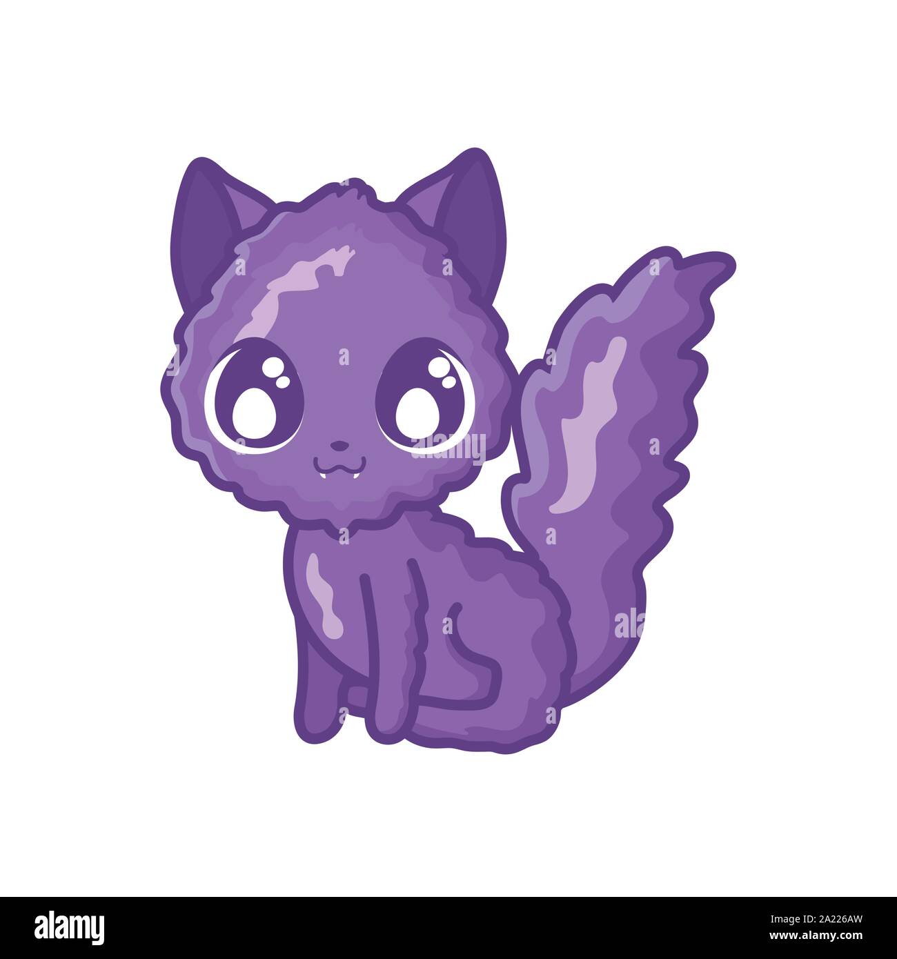 cute cat on white background vector illustration design Stock Vector ...