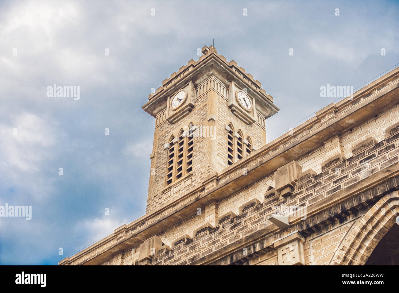 Beautiful stone Catholic Cathedral. Nha Trang Cathedral in Nha Trang, Vietnam Stock Photo