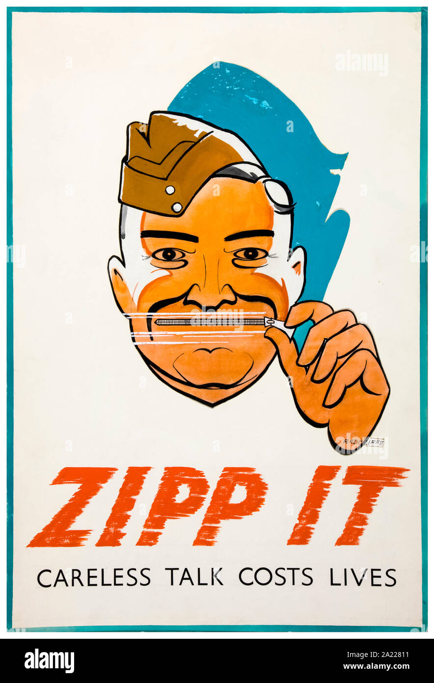 British, WW2, Careless talk, Zipp it, Careless talk costs lives