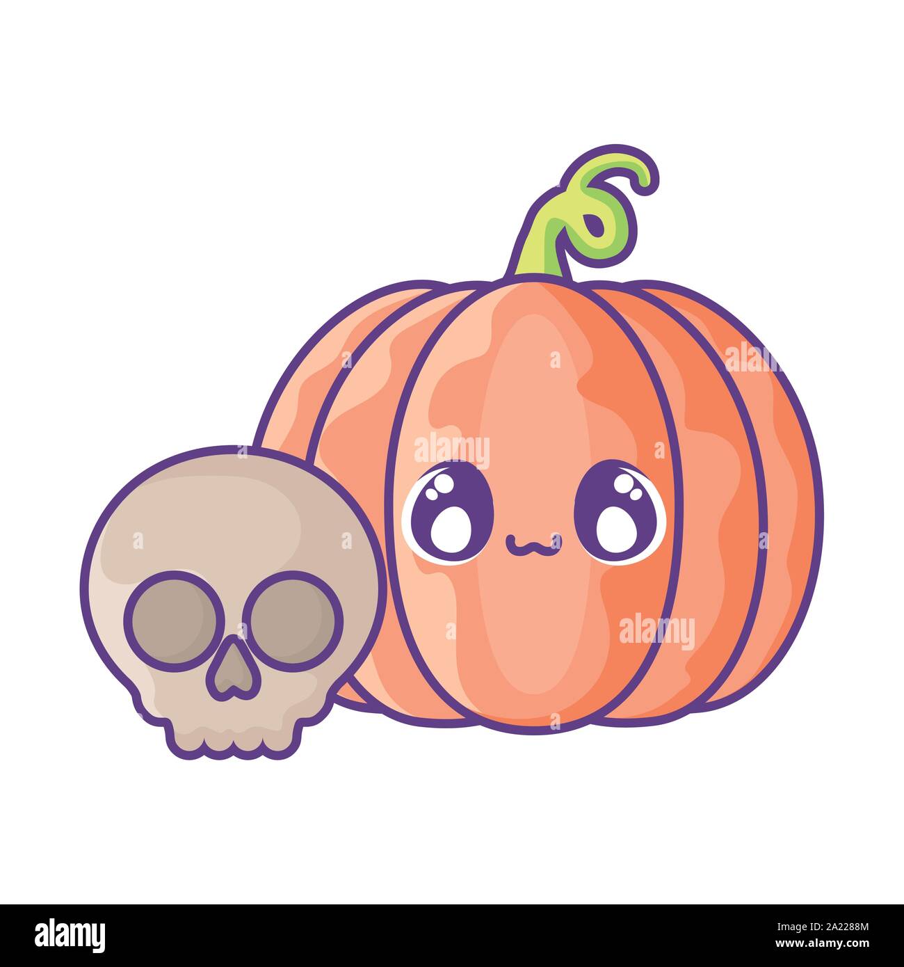 halloween pumpkin on white background vector illustration design Stock Vector