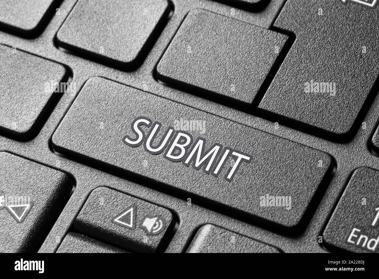 submit button on pc keyboard Stock Photo