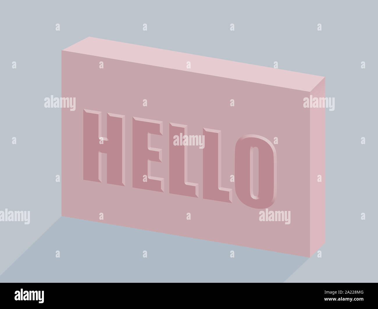 hello modern word write Stock Photo - Alamy