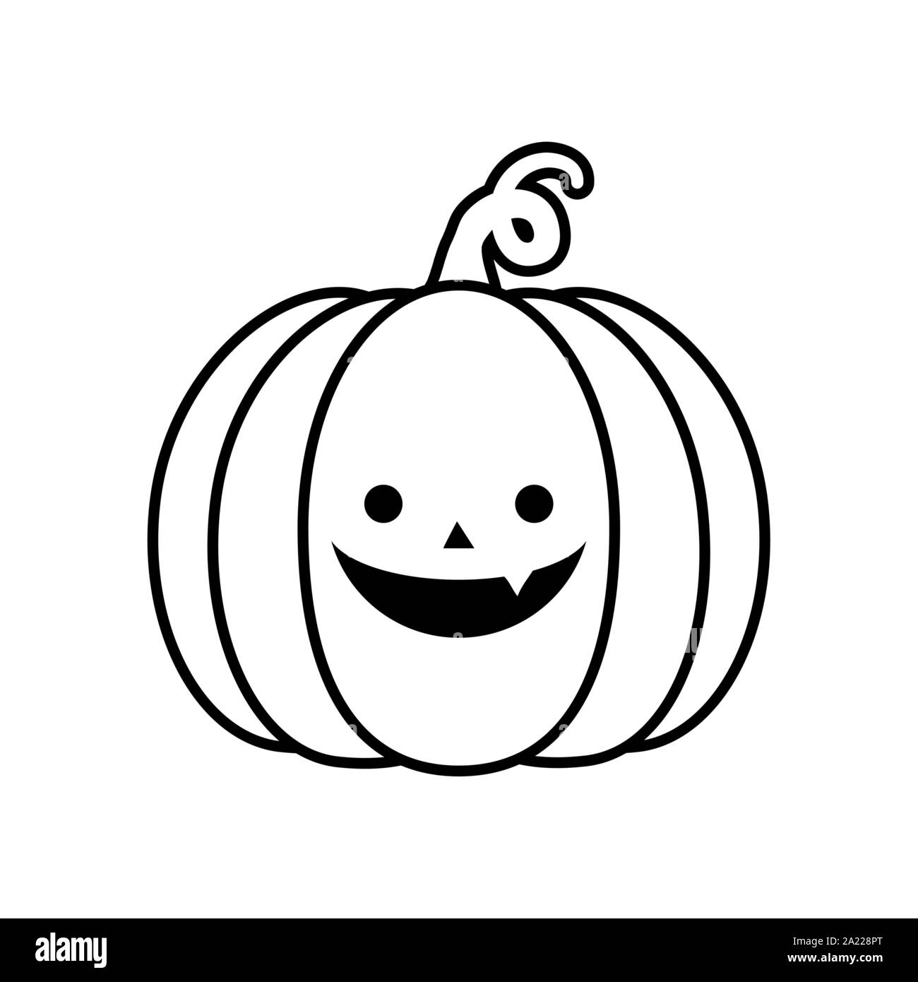 halloween pumpkin on white background vector illustration design Stock ...