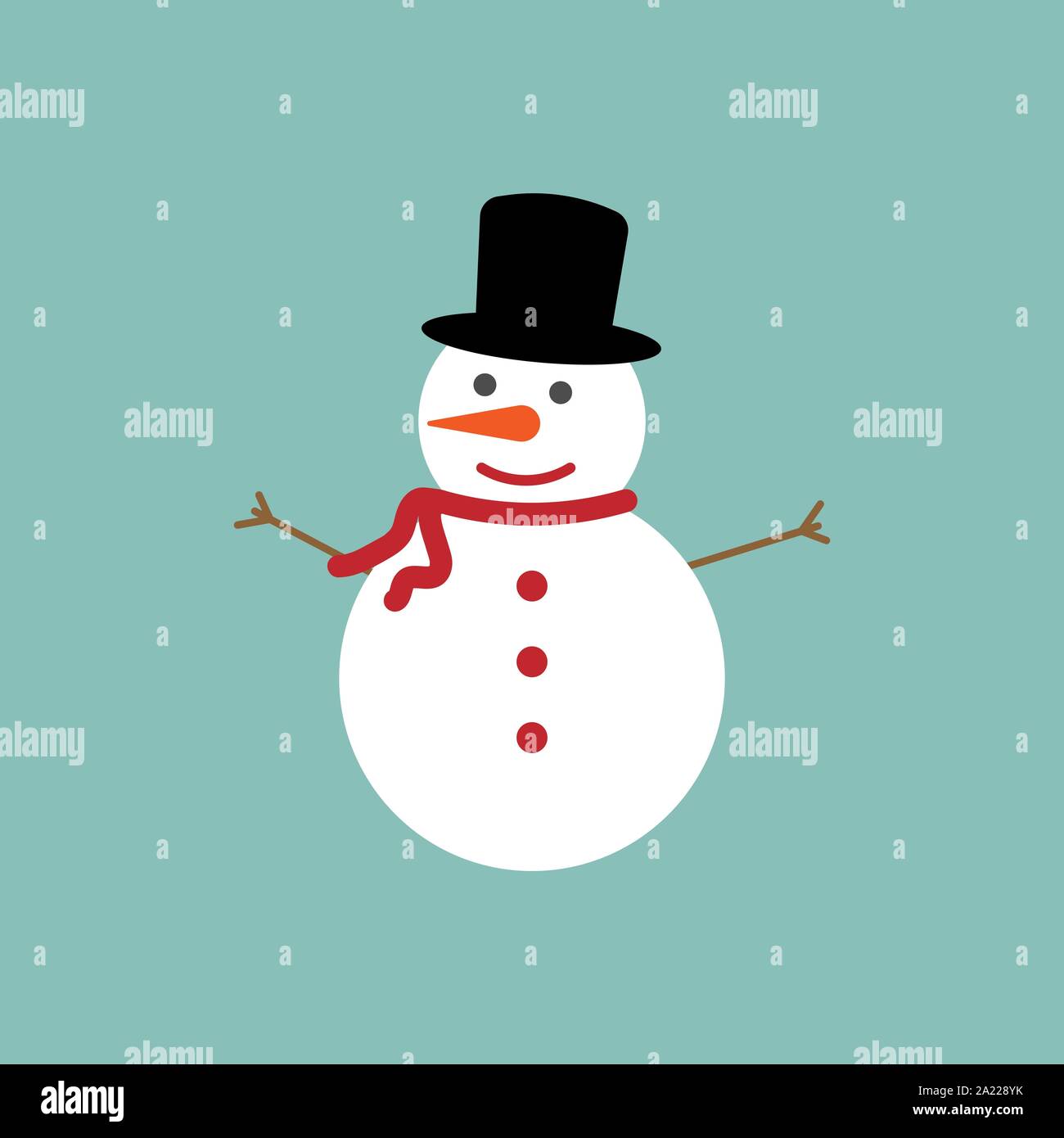 Snowman icon flat style. Vector eps10 illustration Stock Vector Image ...