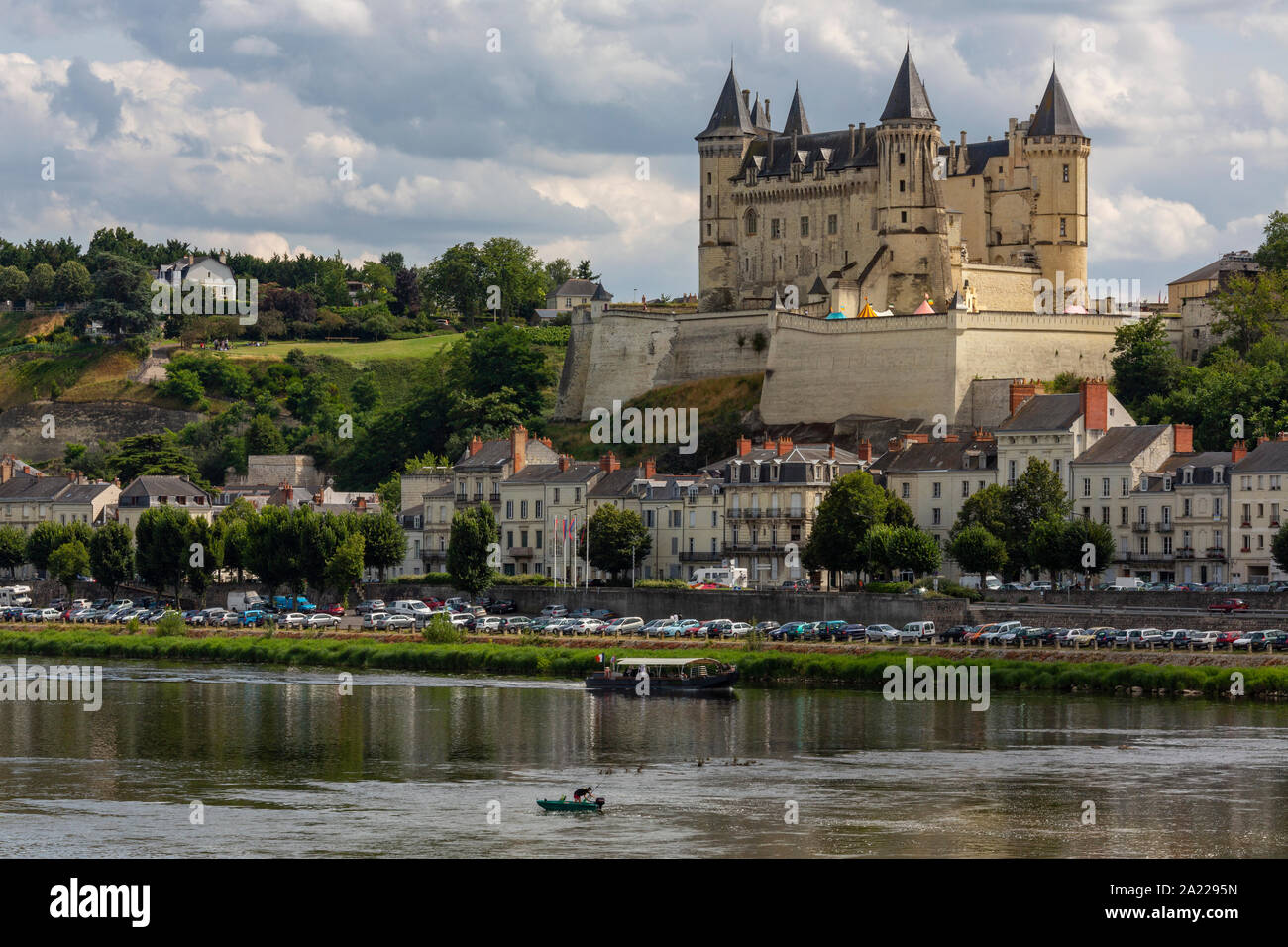 Chateau de Saumur in the Loire Valley, France. Originally built as a ...