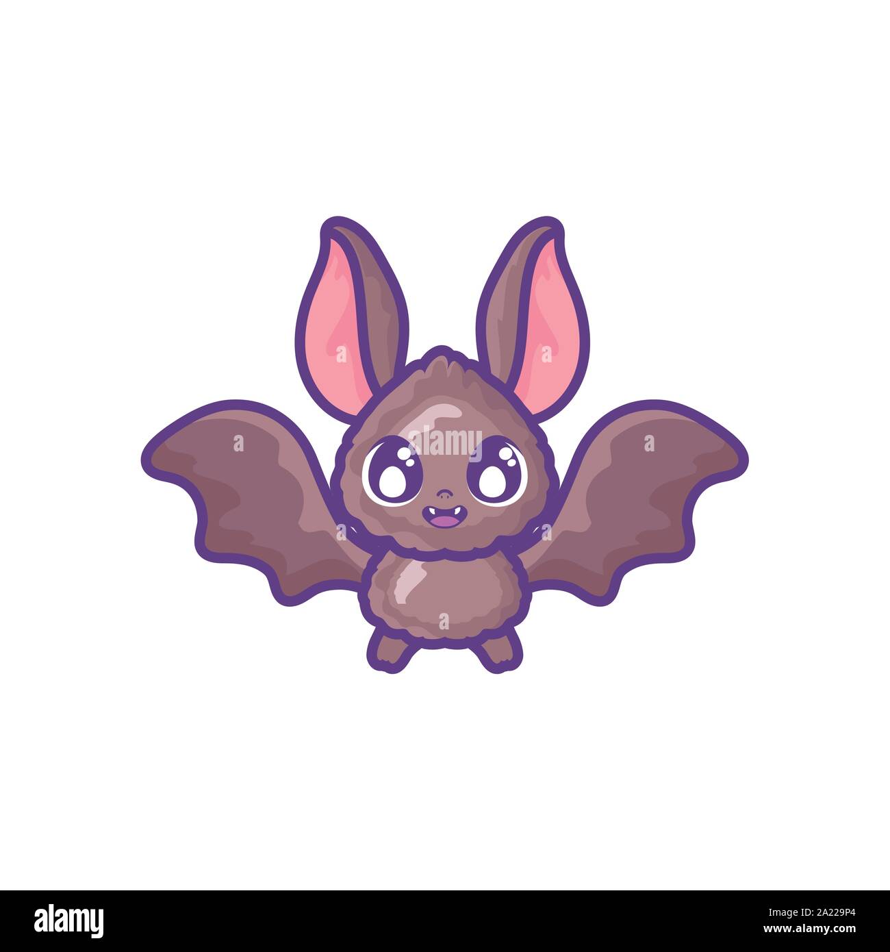 bat flying on white background vector illustration design Stock Vector ...