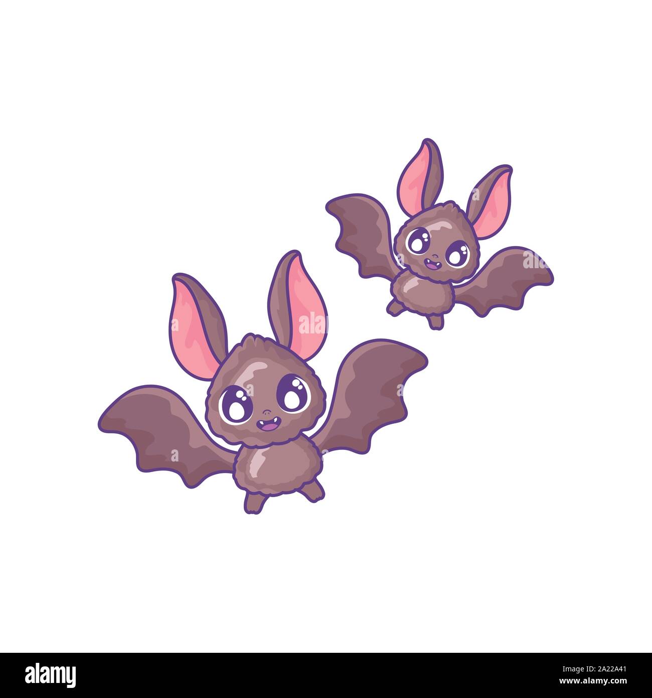 bats flying on white background vector illustration design Stock Vector ...