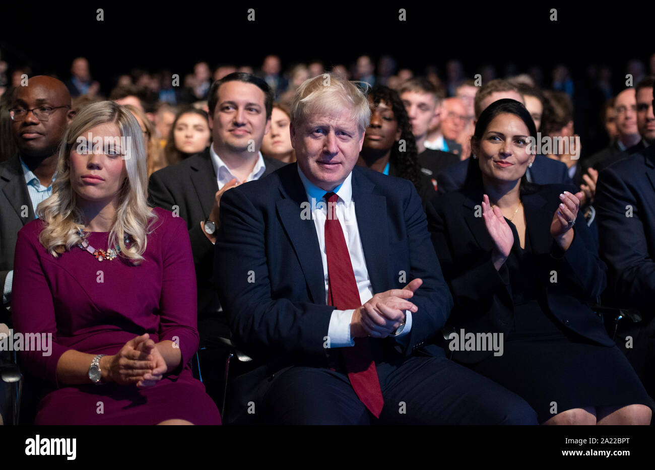 Manchester, UK. 30th September 2019. Boris Johnson, Prime Minister, First Lord of the Treasury, Minister for the Civil Service and MP for Uxbridge and South Ruislip, attends day two of the Conservative Party Conference in Manchester. © Russell Hart/Alamy Live News. Stock Photo