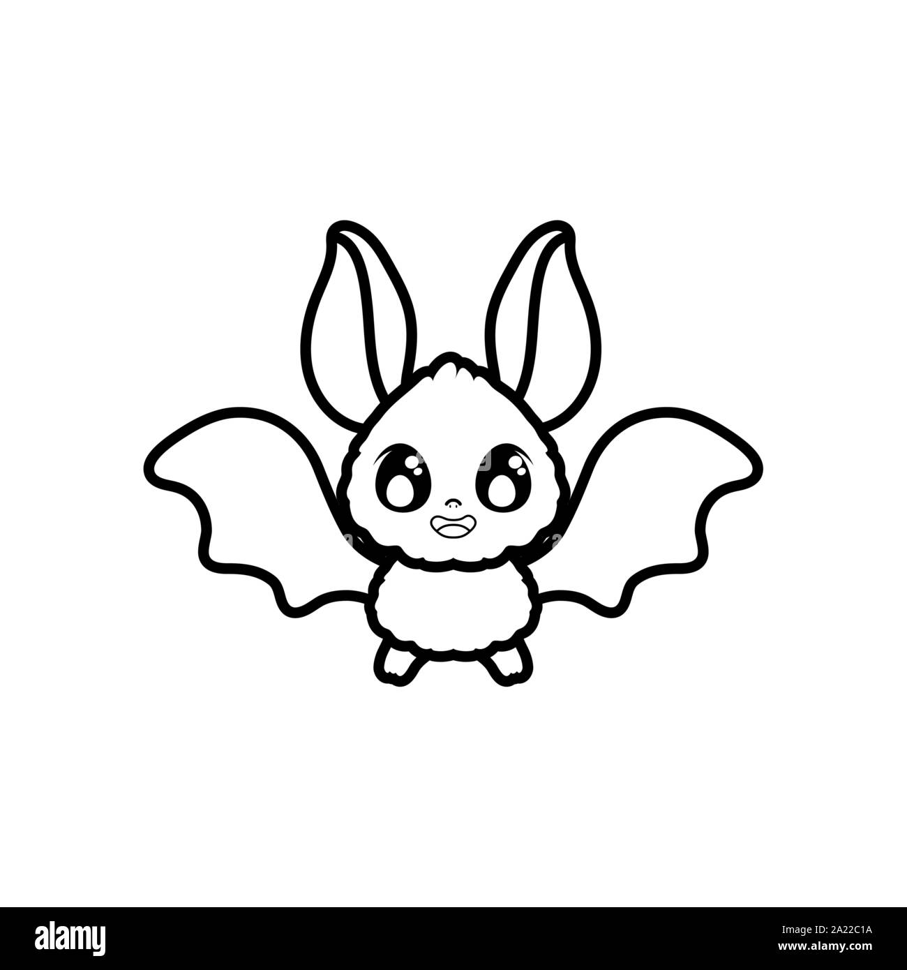 silhouette of bat flying on white background vector illustration design ...
