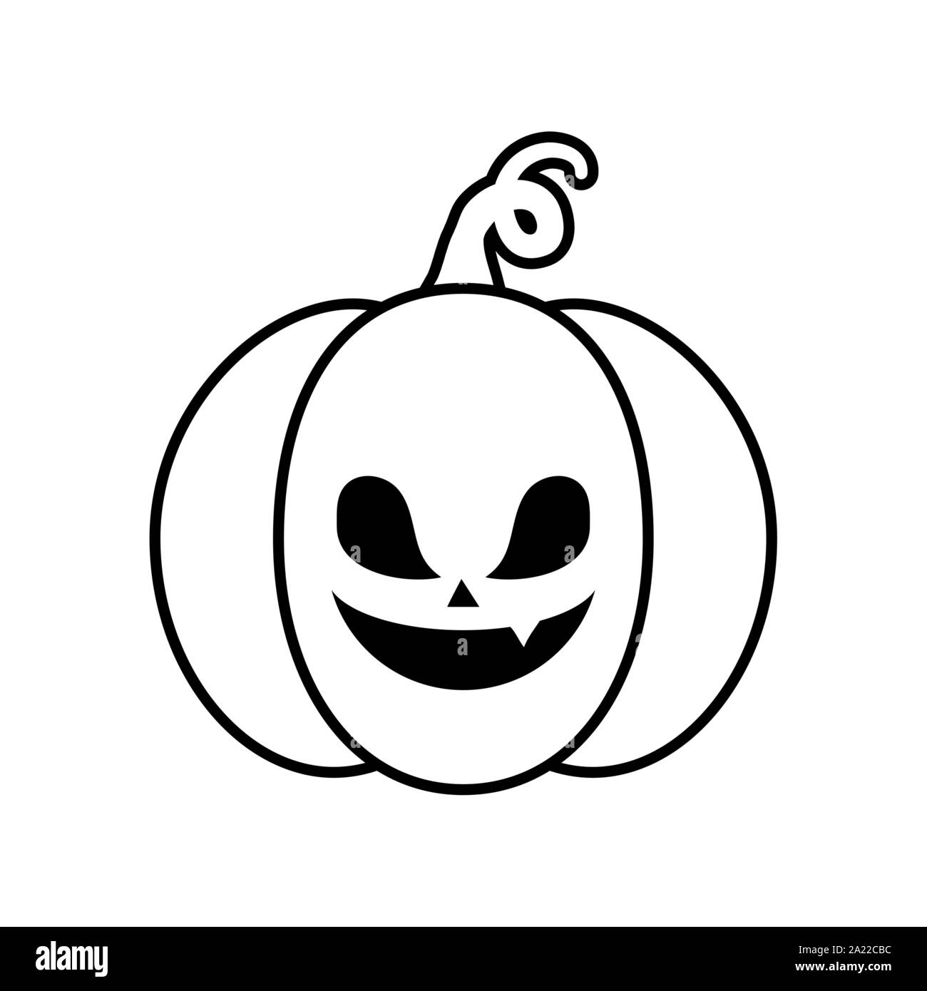 halloween pumpkin on white background vector illustration design Stock ...