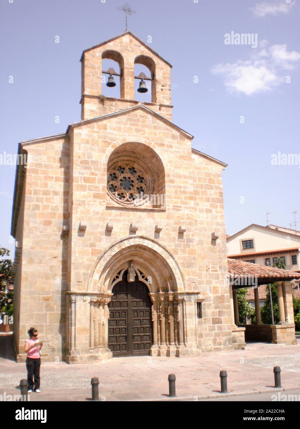 Main Facade Of The Church Of Santa Maria De La Oliva In The Village Of Villaviciosa July 8 10 Asturias Spain Europe Travel Tourism Street Photo Stock Photo Alamy
