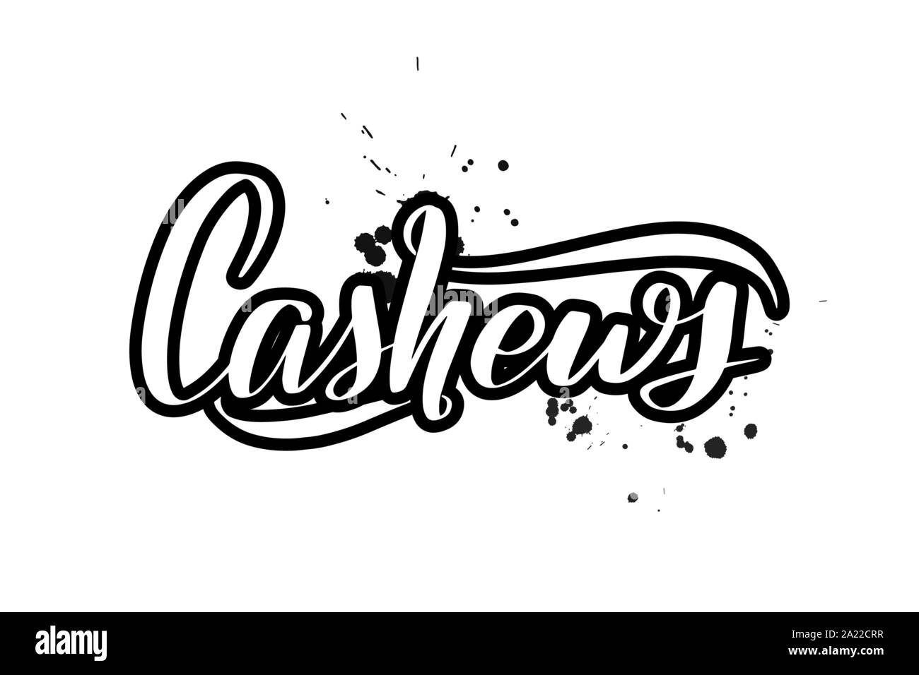 Vector calligraphy illustration isolated on white background Stock Vector