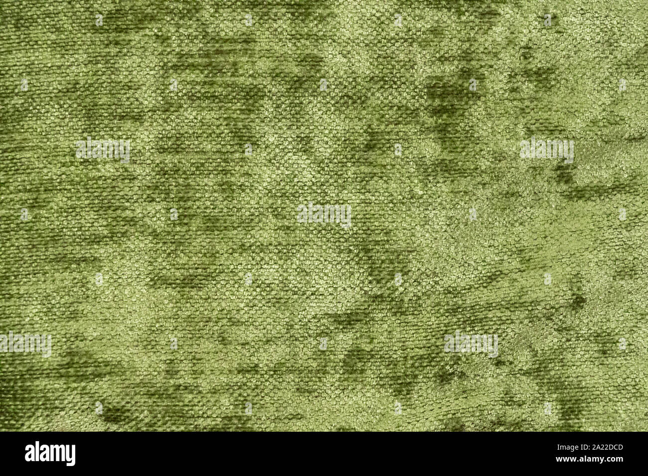 Upholstery green fabric texture. Abstract material pattern for furniture. Grunge virid textile background. Space texture Stock Photo