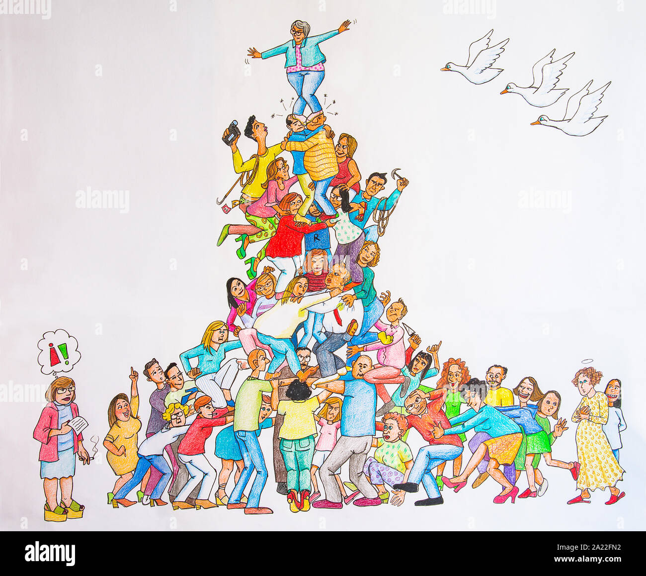 Human Pyramid High Resolution Stock Photography And Images Alamy